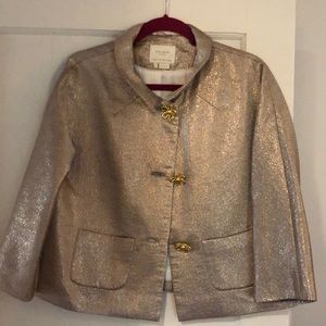 Kate spade gold flower button jacket, size 4